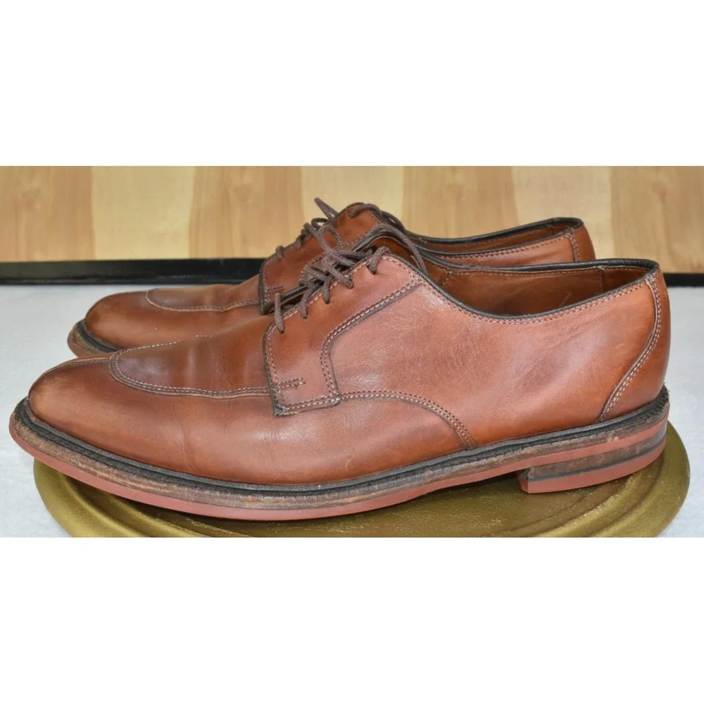 Allen Edmonds Walton Men's Shoes Size 11.5 Split Toe Oxford Derby Brown Leather